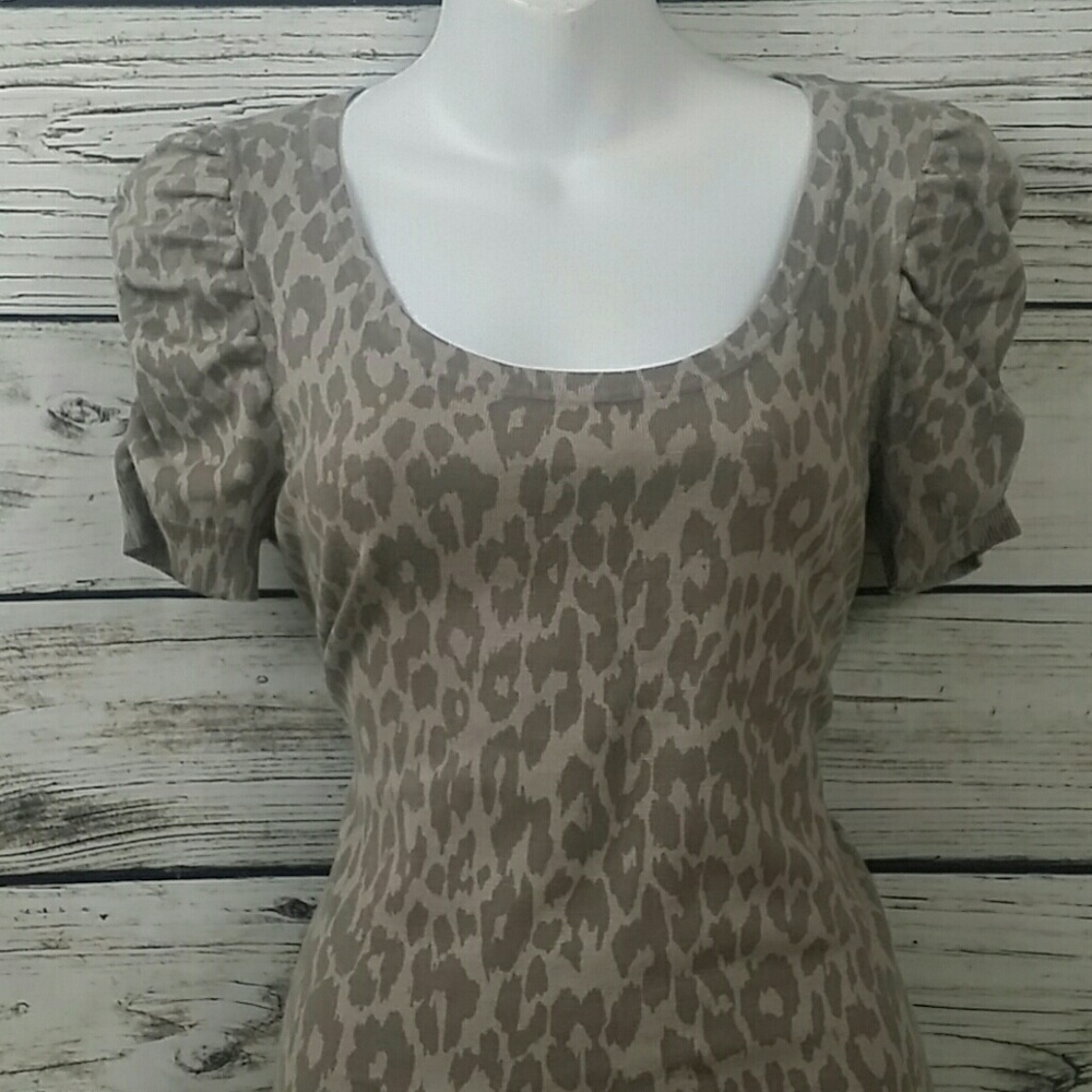 Style & Co. Leopard Print Knit Blouse